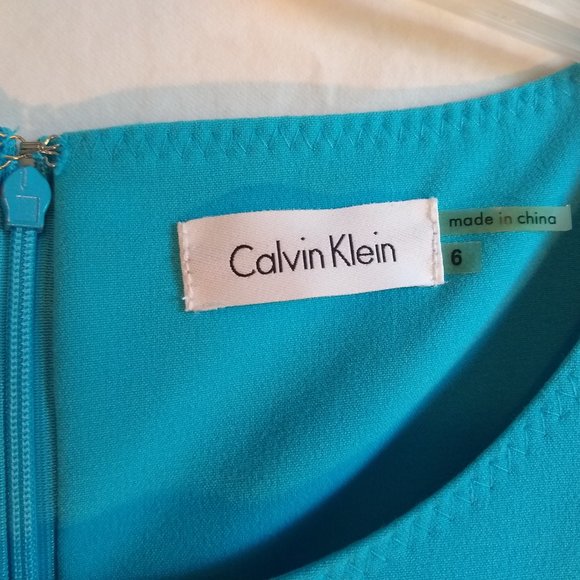 Calvin Klein Sleeveless Shift Dress Size 6 - Picture 6 of 7